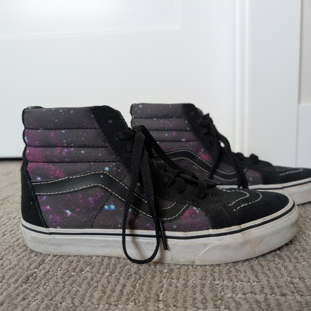 Vans SK8-Hi Black and Purple Galaxy Sneakers